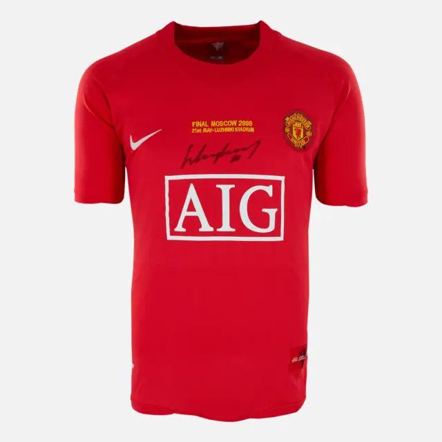Wayne Rooney Signed Manchester United Shirt 2008 CL Final [Front]