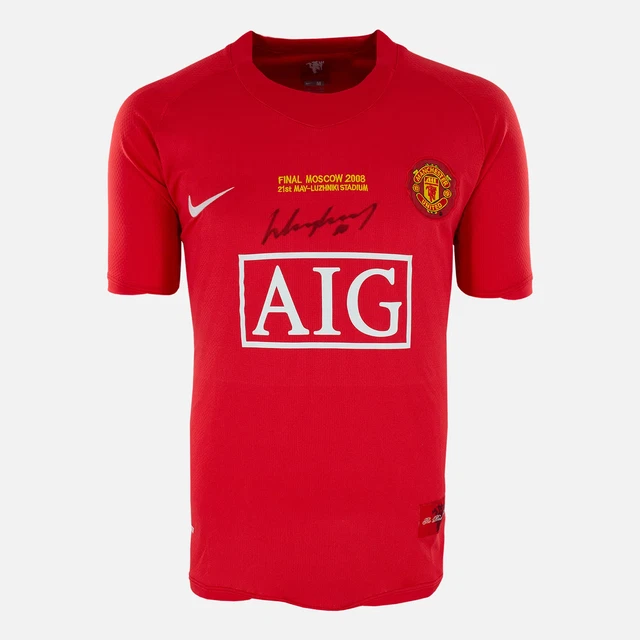 Wayne Rooney Signed Manchester United Shirt 2008 CL Final [Front]