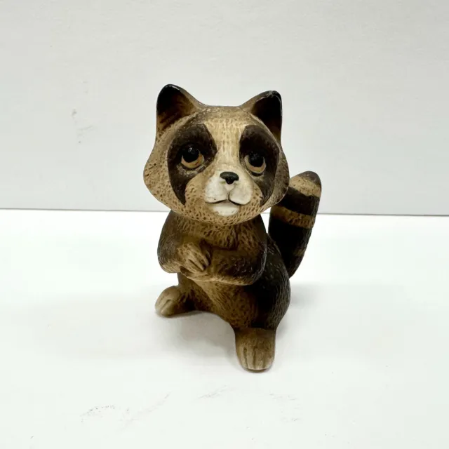 Raccoon Sitting Figurine, Bone China