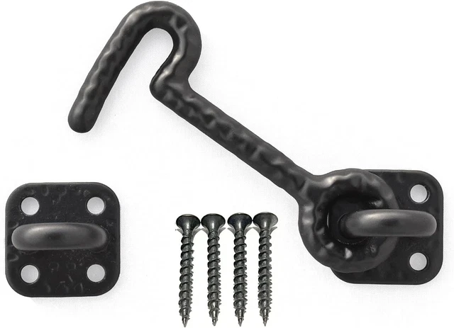 Sliding Barn Door Cast Iron Hook Latch Lock Texture Vintage