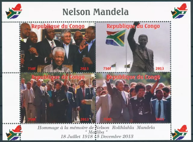 Nelson Mandela Stamps 2013 MNH Madiba Famous People Politicians 4v M/S