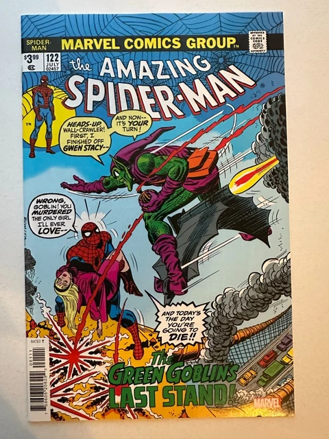 AMAZING SPIDER-MAN #122 (NM) Facsimile Edition, Marvel 2023