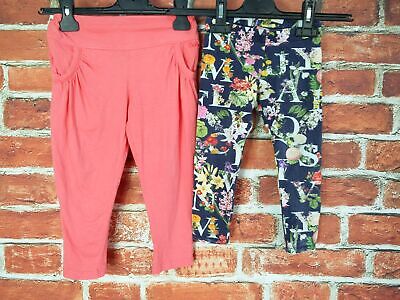 Girls Bundle Aged 2-3 Years 100% Ted Baker Floral Coral Trousers Leggings 98Cm