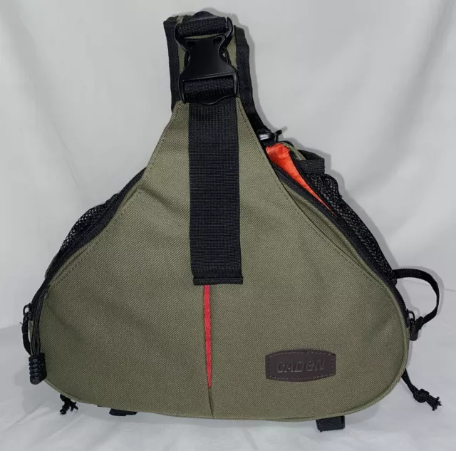 Caden Sling Camera Bag Backpack Shoulder Bag for any 35mm Camera Olive Green