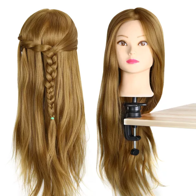 26 inch Real Hair Salon Practice Training Head Hairdressing Mannequin Doll