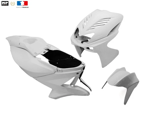 Carénage Sabot Scoot Compatible MBK Nitro 50 1997-2012 & Yamaha Aerox 50 1997-2012 - Noir Brillant P2R