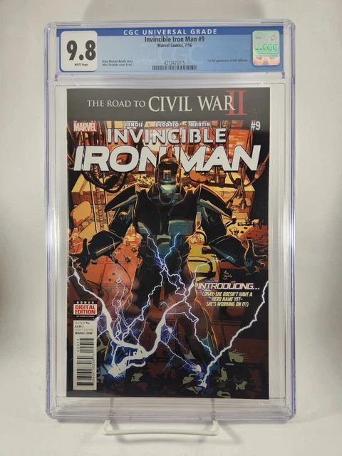 Invincible Iron Man #9 Cgc 9.8 1St Print 1St Apearance Riri Williams Iron Heart