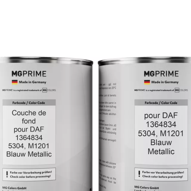 Peinture Voiture kit de pot pour DAF 1364834 5304 M1201 Blauw Metallic 3,5L 2