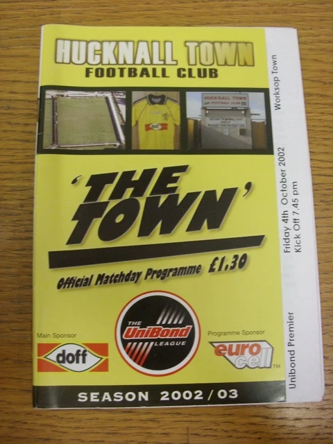 21/03/2009 - Programme Match Hucknall Town Vs Tamworth (Football)