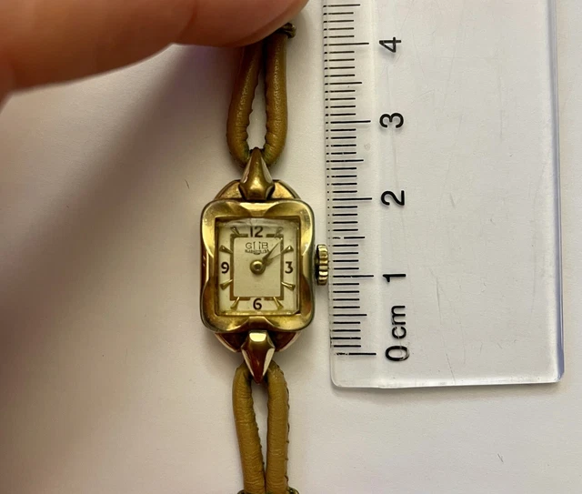 GUB Glashütte Damenuhr 30er/40er Jahre 20 Mikron Walzgold Double vergoldet DDR