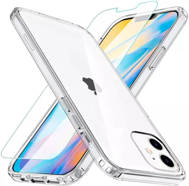 Cover Custodia + Pellicola Vetro Temperato Per Iphone 14 13 12 11 Pro Max 12