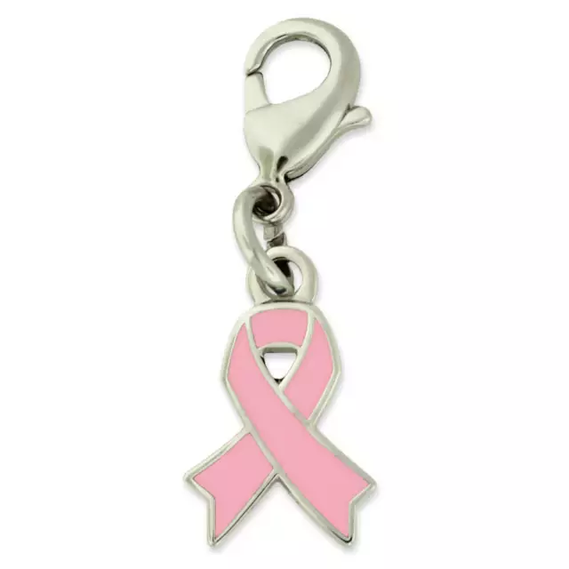 PinMart's Pink Awareness Ribbon Breast Cancer Enamel Charm