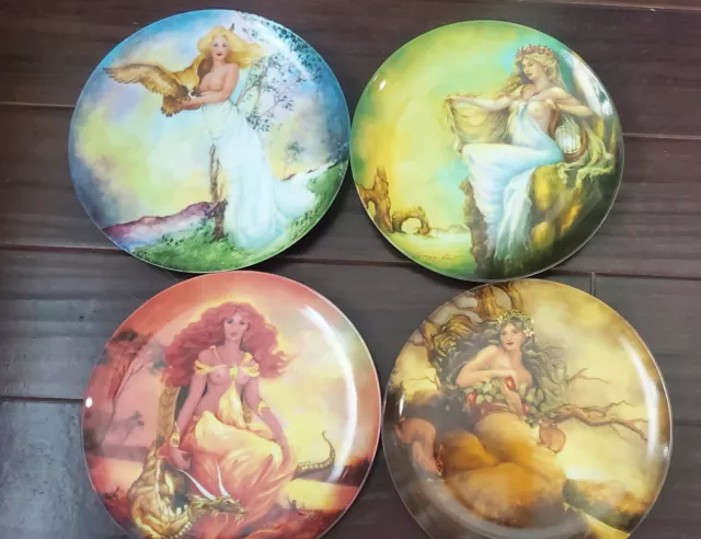 Set of 4 Knowles The Four Ancient Elements by George Lambert Plates 9-1/4"