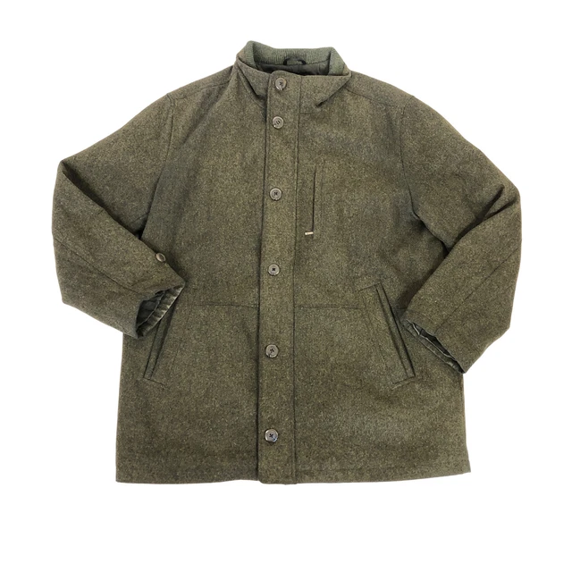 Cappotto London Nebbia Miscela Lana Verde Taglia XXL Cappotto Auto Lavoro Ufficio Cappotto