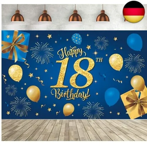 onehous 18. Geburtstag Jungen,18. Geburtstagsfeier Dekorationen Hintergrund für