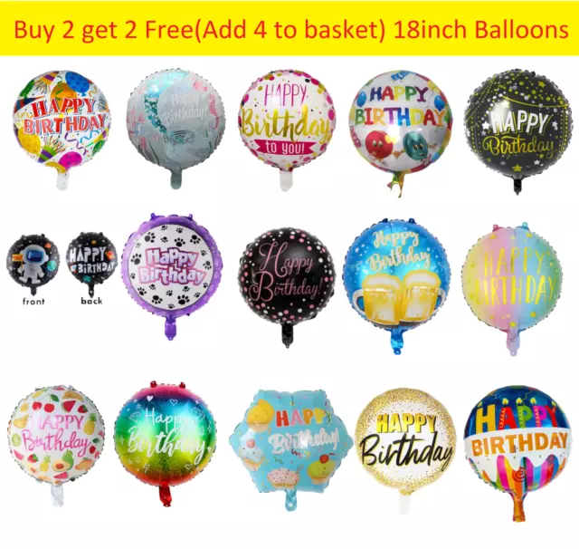 Happy Birthday Banner 18inch foil Helium balloons birthday party decoration-45cm