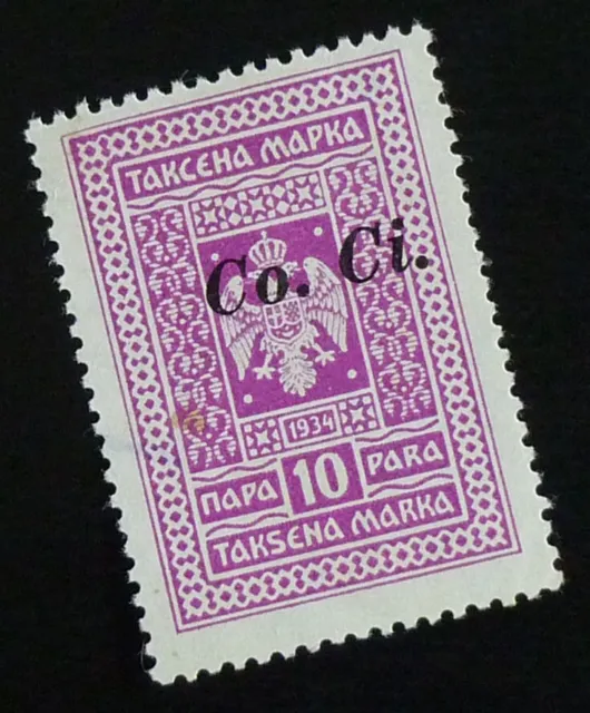 Slovenia c1942 Italy WWII Yugoslavia Overprinted Revenue Stamp 10 Para US 2