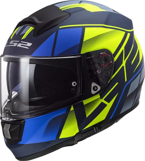 LS2 FF397 Vector FT2 Kripton Full Face Motorcycle Motorbike Helmet Blue Fluro