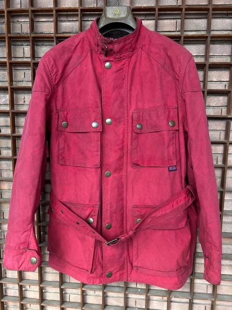 Red Master Riding Jacket BELSTAFF ROADMASTER JACKET Waxed Cotton Vintage Red Malenotti ERA M £ ...