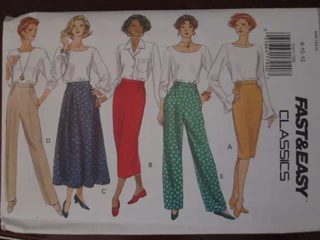 3163 Vintage Butterick Classics Sewing Pattern Misses Skirt Pants SEW UNCUT OOP