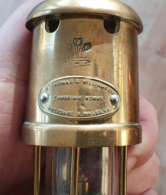 1969 Vintage Miners Lamp E Thomas & Williams Ltd Aberdare  Investiture 3