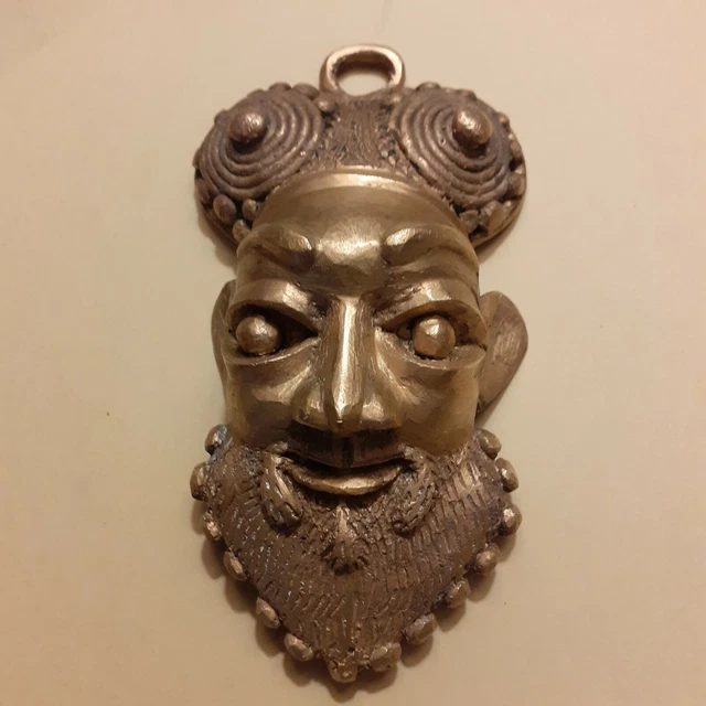 Element Ornement - Heurtoir Porte -  Tete  En Bronze - Chine