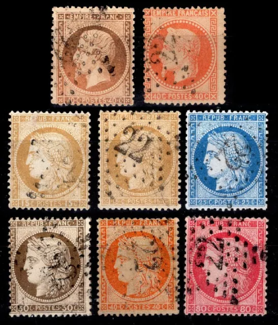 Etoiles 22 sur 8 NAPOLEONS et CERES = Cote 127 € / Lot Classiques France