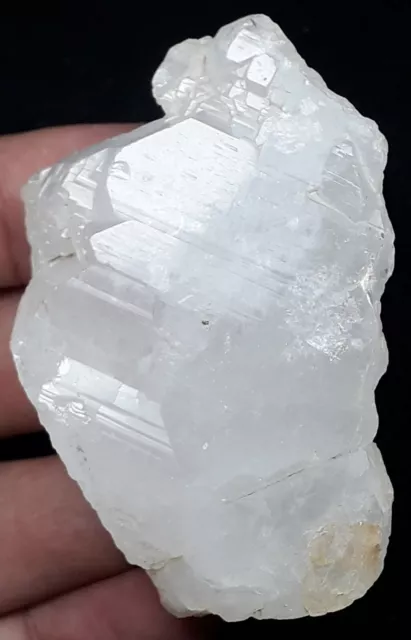 Unique White Snow Quartz Crystal with interesting termination 3