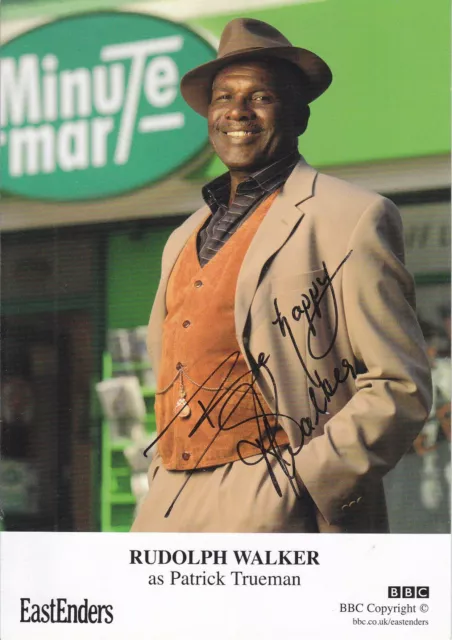 Rudolph Walker Signed Eastenders Cast Card