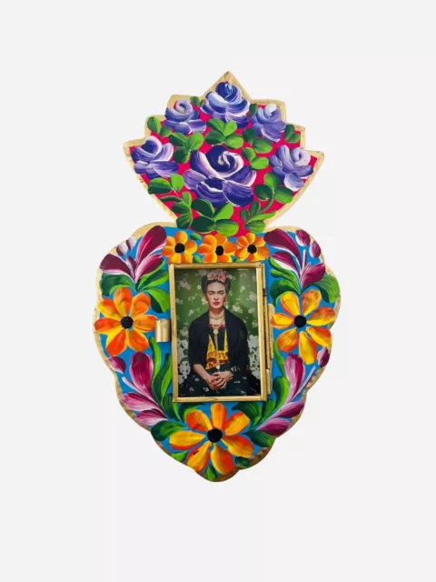 Mexican Folk Art - Sacred Heart / Frida Kahlo / Mexican Folk Art Nicho