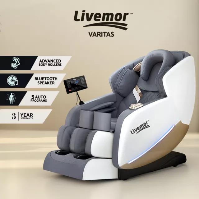 Livemor Massage Chair Electric Recliner 26 Nodes Full Body Massager Beryl