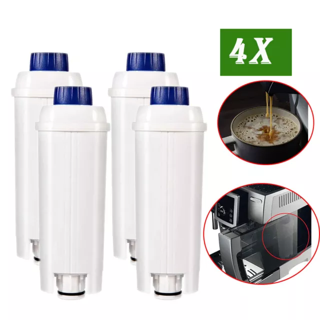 4x Water Filter Cartridges for DeLonghi DLSC002, SER3017 Coffee Machine Filter 2