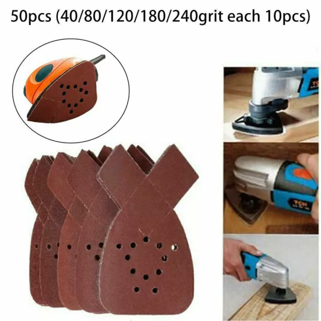 50PCS Schleifblätter 40-240 Körnung Für Black&Decker Mouse Sander Schleifpapier