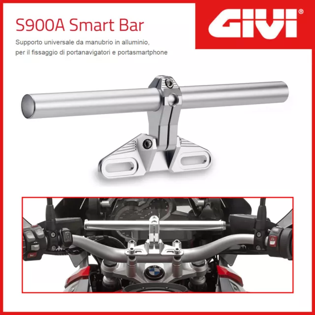 Support Givi S900A Intelligent BAR Universel à Partir De Guidon - Pour Étuis GPS