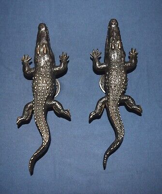 Brass Crocodile Shape Door Handle Wild Alligator Cabinet Door Pull Welcome HK334