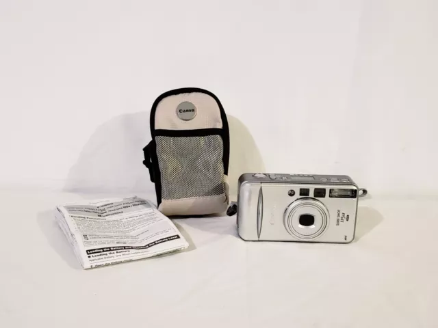 CANON Sure Shot 115u Date 35mm Film Camera Tested  MINT Condition W/Case Manual