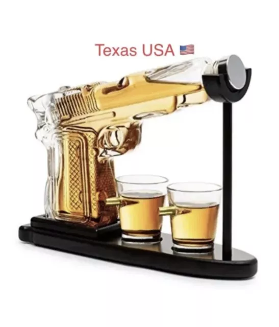 Pistol Whiskey & Wine Decanter  - 7.6OZ Pistol Whiskey Gun .Impress Your Guests.