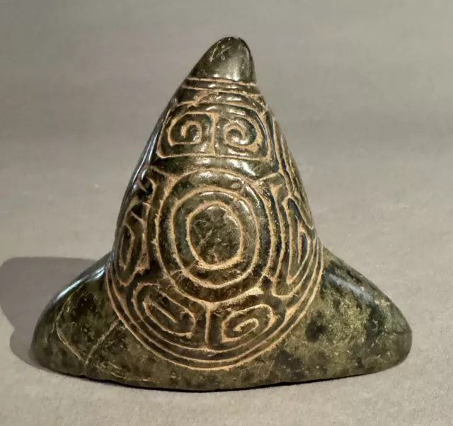 Taino. Published Type 6 Incised Symbols On Cone. Serpentine.