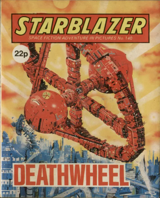 Deathwheel,Starblazer Space Fiction Adventure In Pictures,Comic,No.140,1985