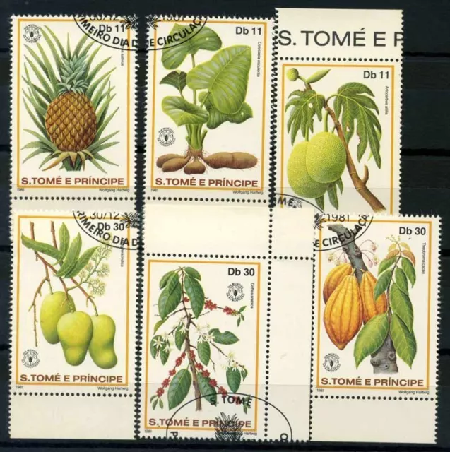 Saint Thomas and Prince Islands 1981 Mi. 744-749 Used 100% World Food Day