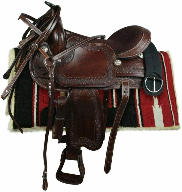 Tachuela de silla de montar de caballo para adultos Western Pleasure Trail...