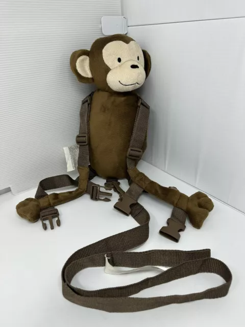 GoldBug Brown Monkey Plush Stuffed Animal Toddler Backpack Harness Safety Leash