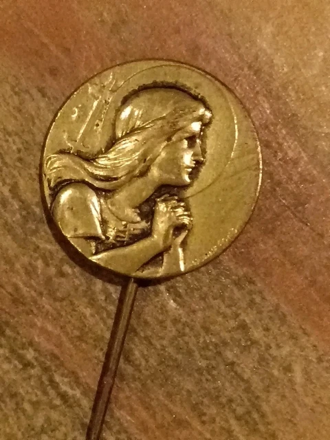 ANCIENNE CHATELAINE DE Montre Gousset Médaille Jeanne d'Arc et Croix de