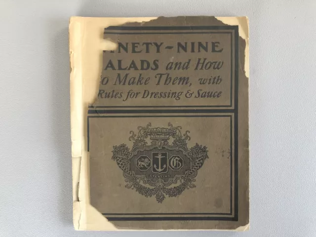 1897 NINETY-NINE SALADS AND HOW TO MAKE THEM Gorham Mfg. Co. Silversmiths NY RI