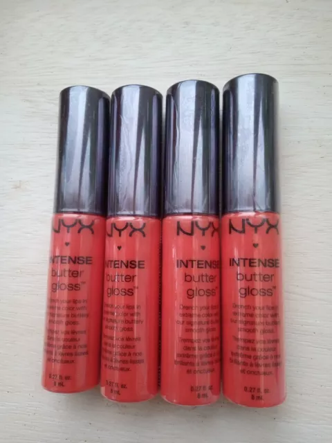 Nyx Intense Butter Gloss IBLG04 Orangenbein Konvolut 4 x 8ml