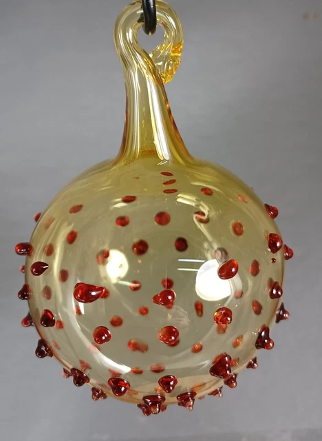 Hand Blown Glass Ornament Ball . Self Representing Artist (SRA) 3