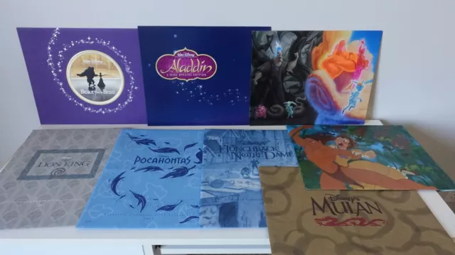 Lot 8 Disney lithographs Beast Aladdin Lion King Hunchback Mulan Tarzan Hercules