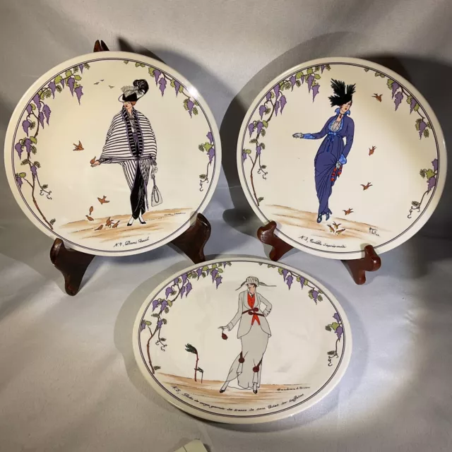 Villeroy & Boch Design 1900 Plates Set of 3 Victorian Art Nouveau/ Deco Fashion