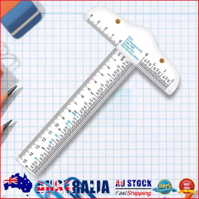 6 Inch Straight Ruler Cm/inch Inches Metric T Square Straight Ruler for Crafting