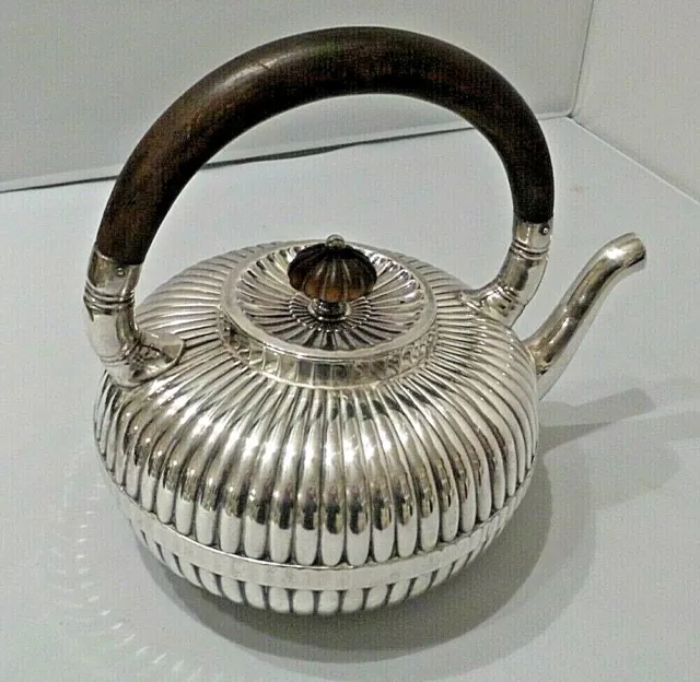 Rare Antique Gorham  Silver Teapot Wood Handle And Wood Finial